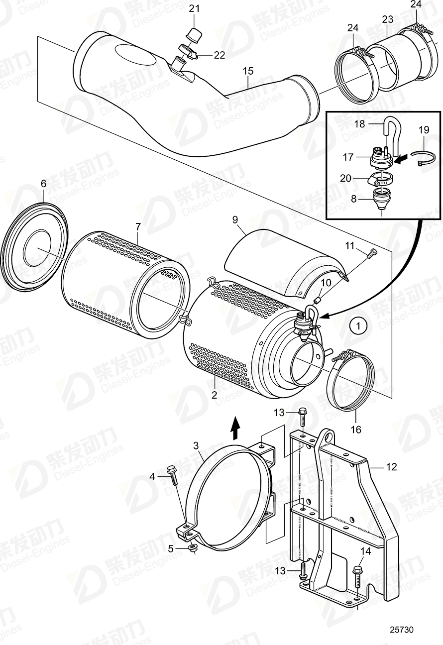 VOLVO Bracket 21395717 Drawing